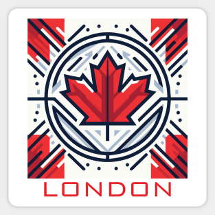 London Ontario Canada Flag Sticker